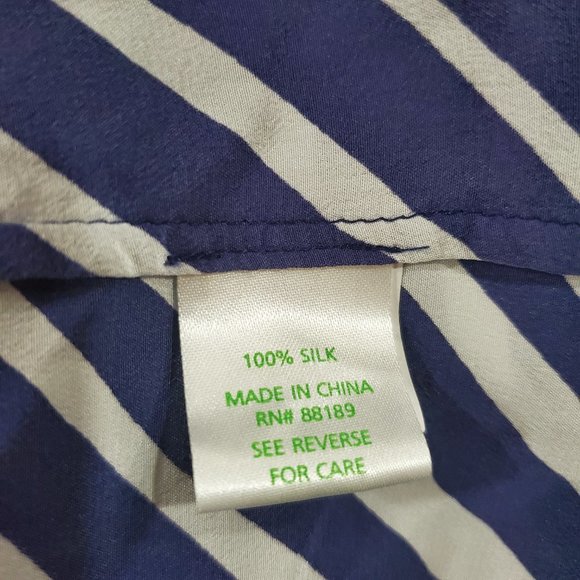 LILLY PULITZER Elsa Top Shimmy Shell Silk Blouse - Picture 7 of 8